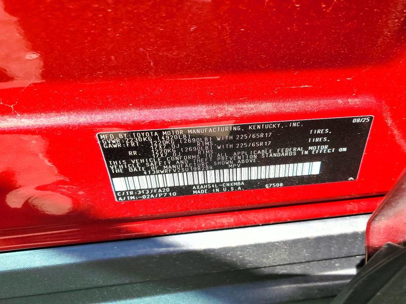 Продаж на аукціоні авто 2025 Toyota Rav4 Hybrid, vin: 4T3RWRFV2SU198298, номер лоту: 47362986