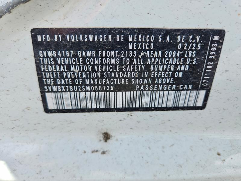 Продаж на аукціоні авто 2025 Volkswagen Jetta, vin: 3VWBX7BU2SM058735, номер лоту: 54000306