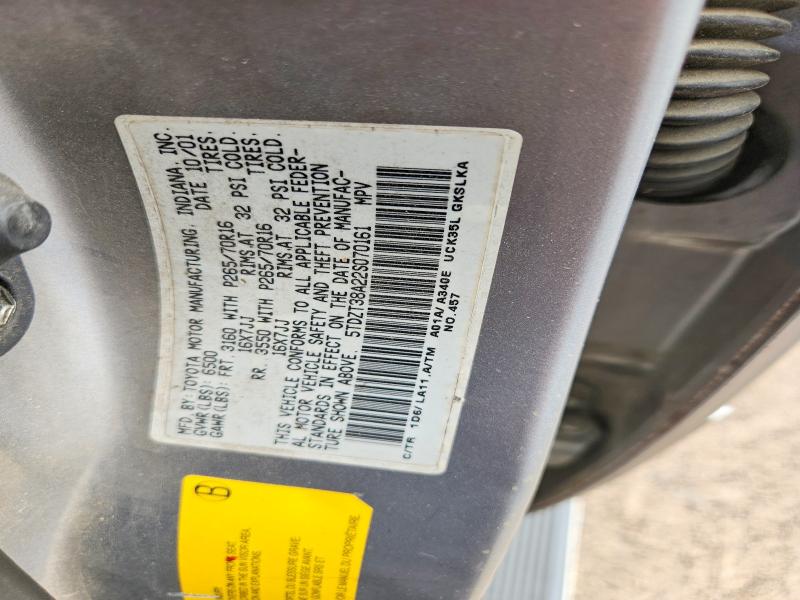 Auction sale of the 2009 Toyt Sequoia, vin: 5TDZT38A22S070161, lot number: 51713066