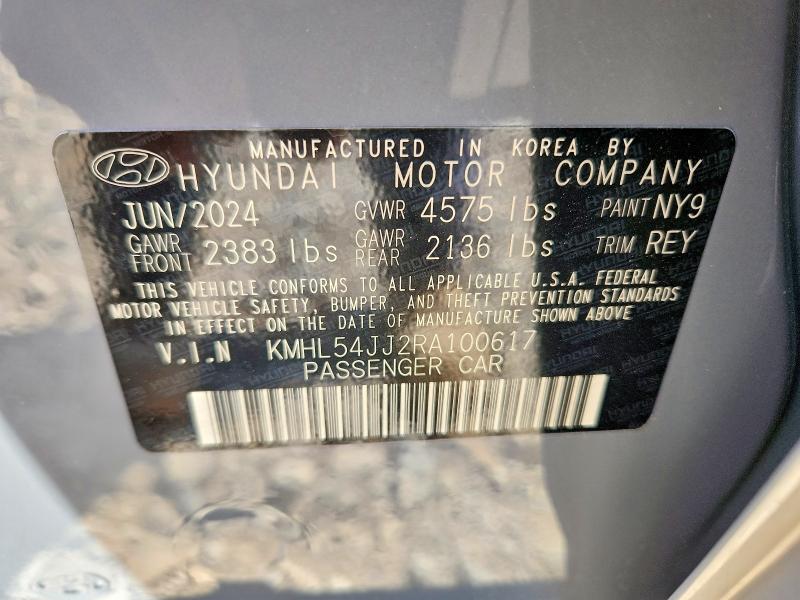 49265546 :رقم المزاد ، KMHL54JJ2RA100617 vin ، 2024 Hyundai Sonata Hybrid مزاد بيع