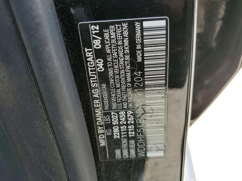 2013 Mercedes-benz E მანქანა იყიდება აუქციონზე, vin: WDDHF5KB1DA691204, აუქციონის ნომერი: 49388906