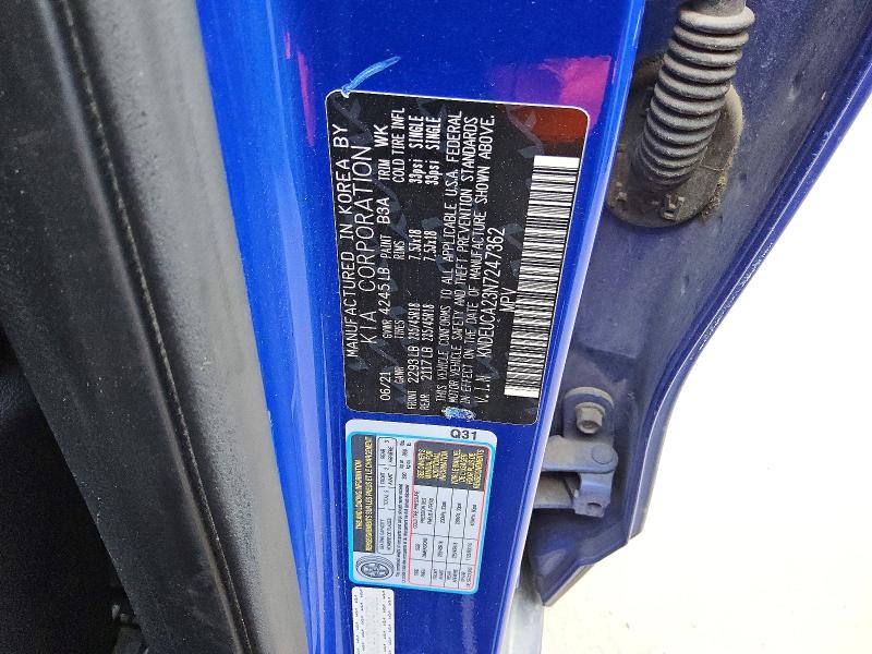 50796916 :رقم المزاد ، KNDEUCA23N7247362 vin ، 2022 Kia Seltos مزاد بيع