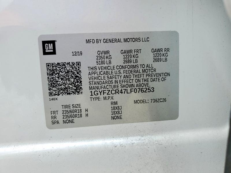 Продажа на аукционе авто 2020 Cadillac Xt4, vin: 1GYFZCR47LF076253, номер лота: 49133606