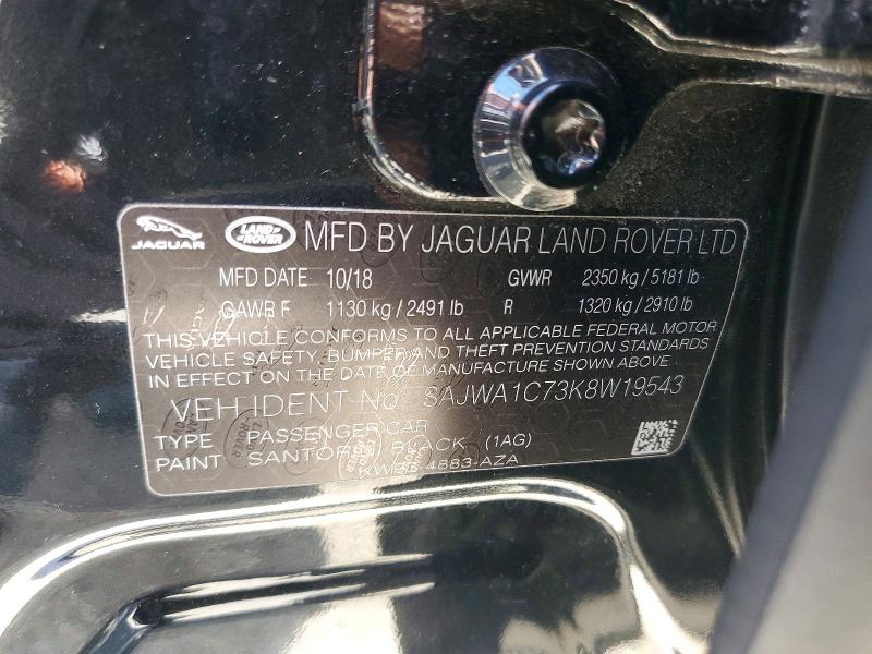 2019 Jaguar Xj მანქანა იყიდება აუქციონზე, vin: SAJWA1C73K8W19543, აუქციონის ნომერი: 51830816