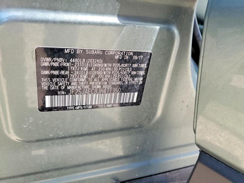 Aukcja sprzedaży 2018 Subaru Forester, vin: JF2SJAEC8JH471350, numer aukcji: 50849816