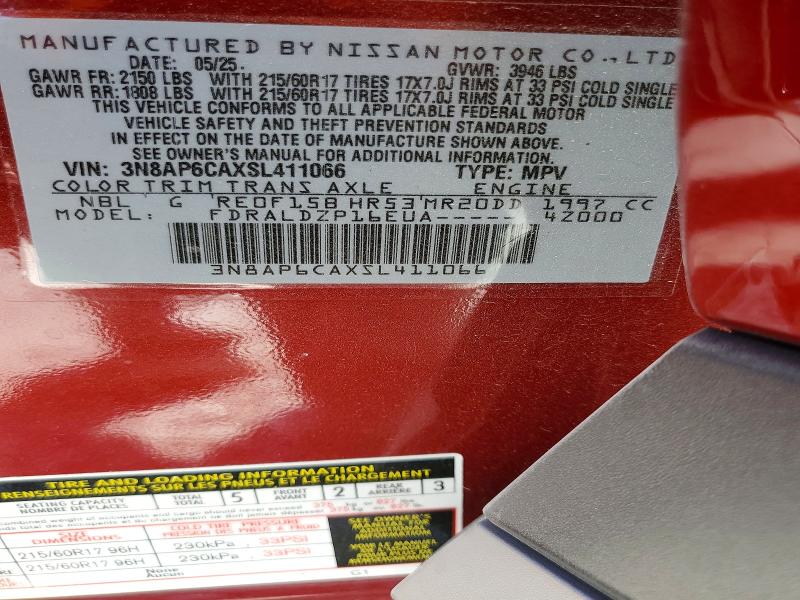Aukcja sprzedaży 2025 Nissan Kicks, vin: 3N8AP6CAXSL411066, numer aukcji: 49435066