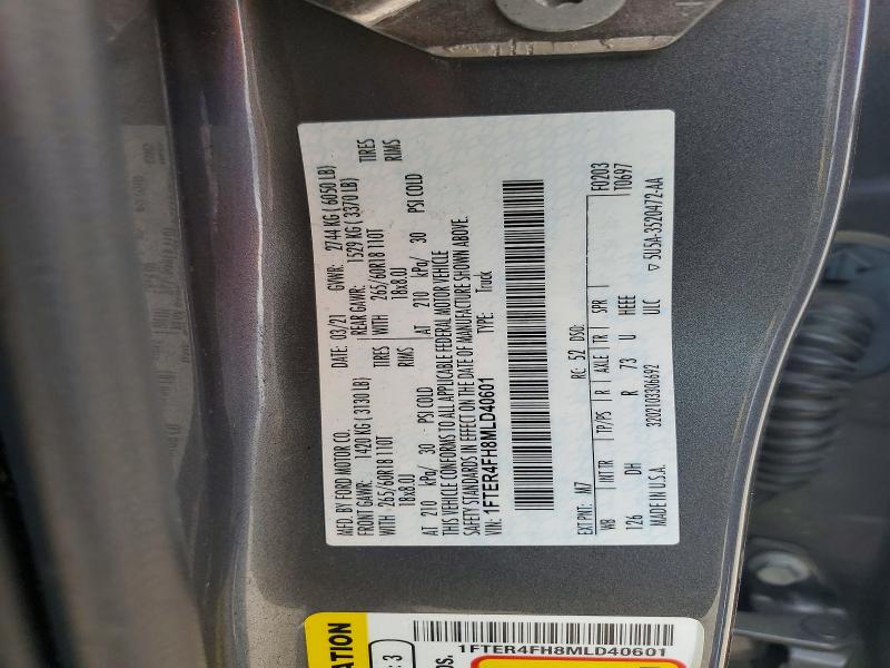 Продажа на аукционе авто 2021 Ford Ranger, vin: 1FTER4FH8MLD40601, номер лота: 51764836