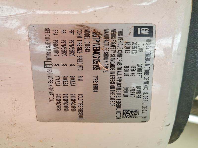 2012 Gmc Sierra მანქანა იყიდება აუქციონზე, vin: 3GTP1VE04CG125195, აუქციონის ნომერი: 50739106