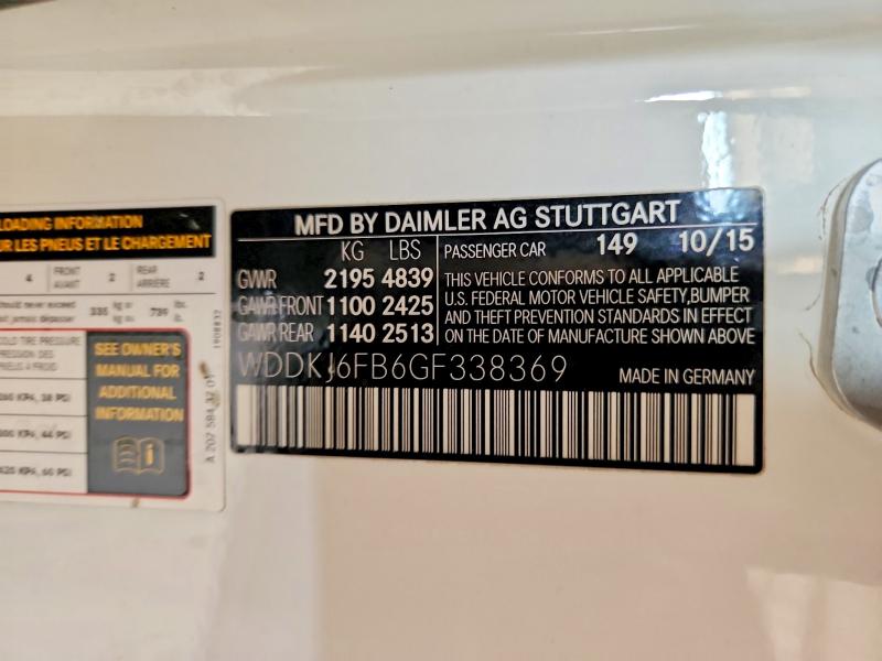 Aukcja sprzedaży 2016 Mercedes-benz E, vin: WDDKJ6FB6GF338369, numer aukcji: 49600406