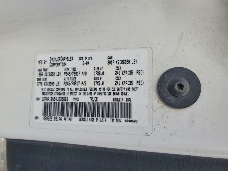 Продажа на аукционе авто 2004 Dodge Ram 1500, vin: 1D7HA18N54J235683, номер лота: 47391646