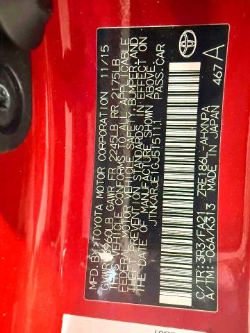 Продажа на аукционе авто 2016 Toyota Scion Im, vin: JTNKARJE1GJ515111, номер лота: 50533406