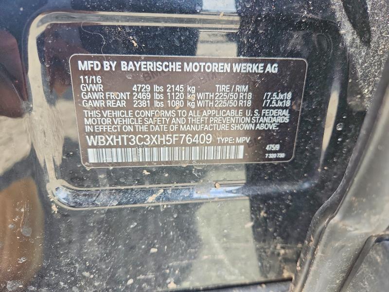 Aukcja sprzedaży 2017 Bmw X1, vin: WBXHT3C3XH5F76409, numer aukcji: 50286706