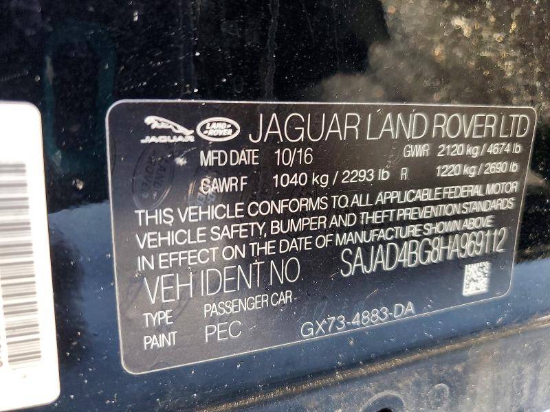 Продаж на аукціоні авто 2017 Jaguar Xe, vin: SAJAD4BG8HA969112, номер лоту: 51778656