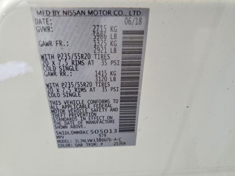 Продажа на аукционе авто 2019 Infiniti Q60, vin: 5N1DL0MM8KC505013, номер лота: 48585286