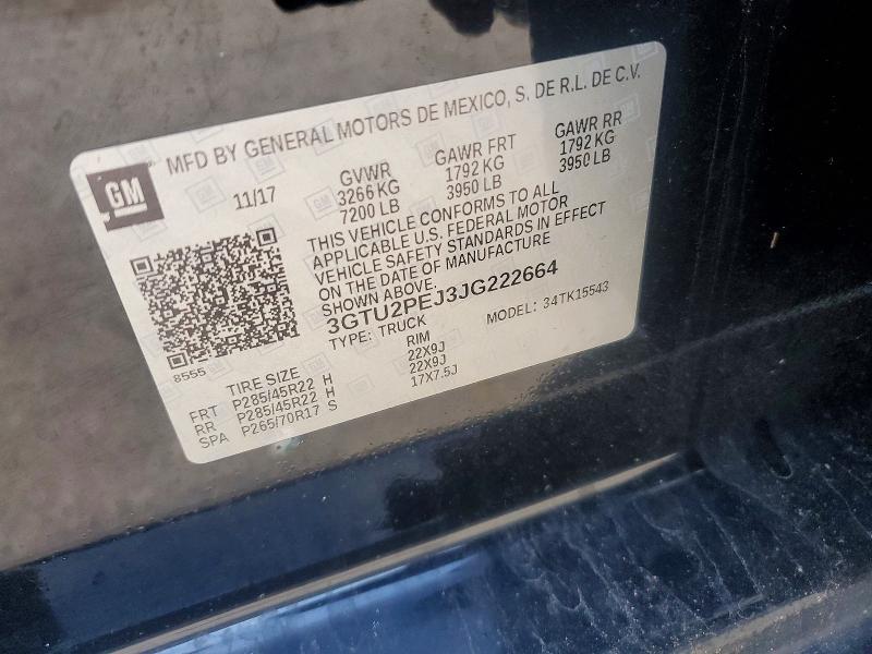 Продажа на аукционе авто 2018 Gmc Sierra, vin: 3GTU2PEJ3JG222664, номер лота: 49467756