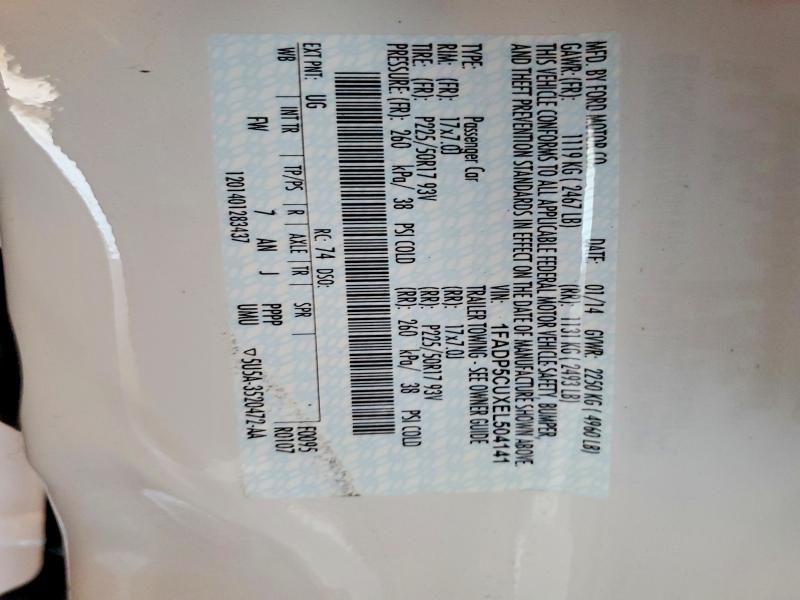 2014 Ford C-max მანქანა იყიდება აუქციონზე, vin: 1FADP5CUXEL504141, აუქციონის ნომერი: 50285656