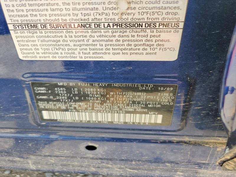Aukcja sprzedaży 2010 Subaru Outback, vin: 4S4BRBCC6A3339180, numer aukcji: 48829906