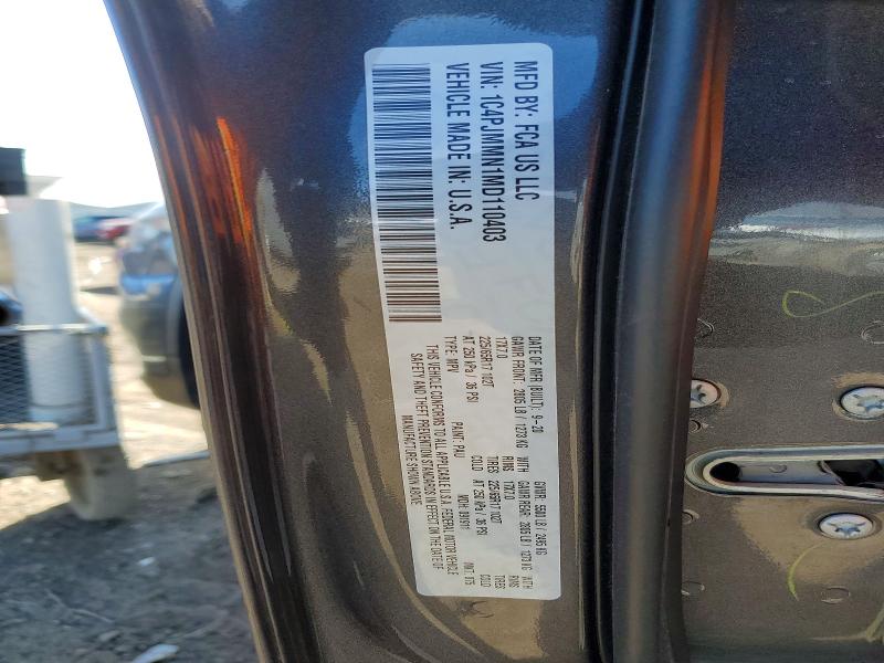 Продажа на аукционе авто 2021 Jeep Cherokee, vin: 1C4PJMMN1MD110403, номер лота: 49592596