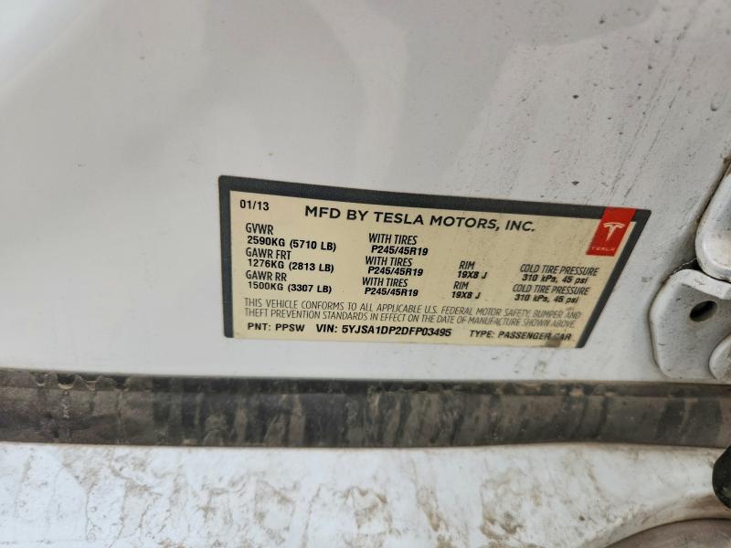 Aukcja sprzedaży 2013 Tesla Model S, vin: 5YJSA1DP2DFP03495, numer aukcji: 48854626