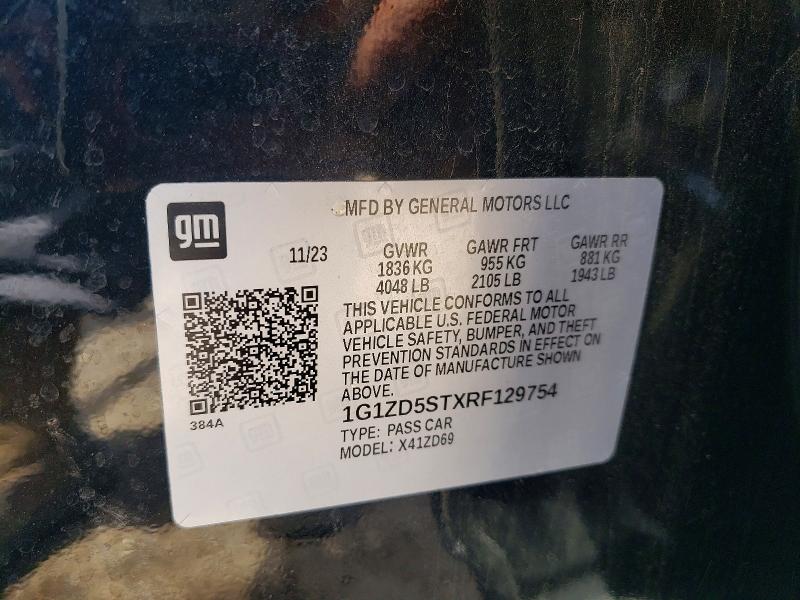 Продаж на аукціоні авто 2024 Chevrolet Malibu, vin: 1G1ZD5STXRF129754, номер лоту: 48614666