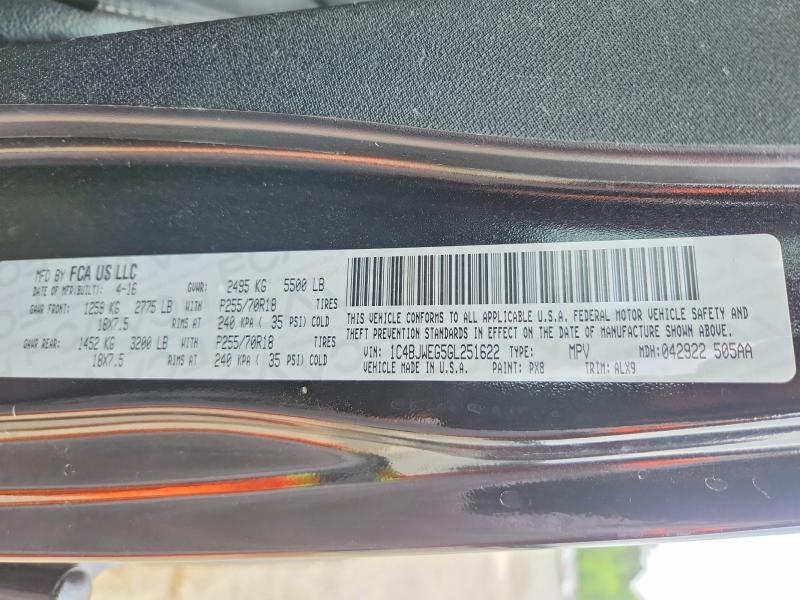 Aukcja sprzedaży 2016 Jeep Wrangler Unlimited, vin: 1C4BJWEG5GL251622, numer aukcji: 51514256