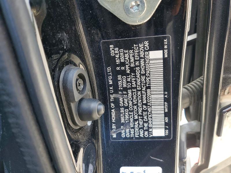 Продаж на аукціоні авто 2018 Honda Civic, vin: SHHFK7H57JU222999, номер лоту: 51136936