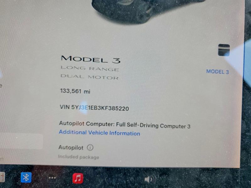 Aukcja sprzedaży 2019 Tesla Model 3, vin: 5YJ3E1EB3KF385220, numer aukcji: 50363286