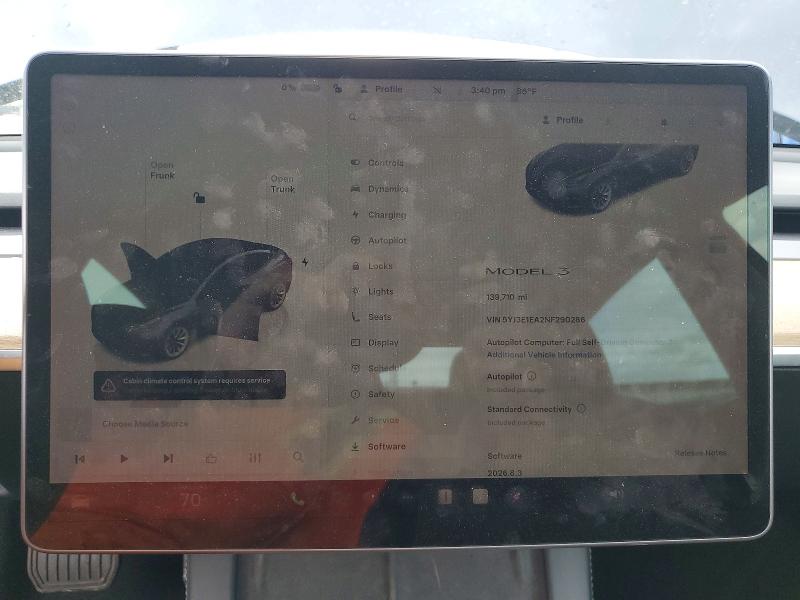 Продаж на аукціоні авто 2022 Tesla Model 3, vin: 5YJ3E1EA2NF290286, номер лоту: 50857786
