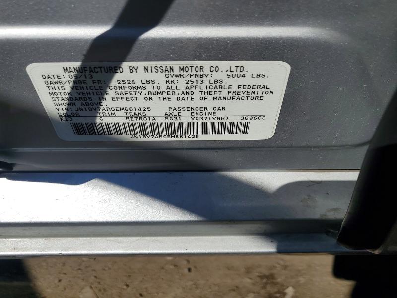 Aukcja sprzedaży 2014 Infiniti Q50, vin: JN1BV7AR0EM681425, numer aukcji: 48778056