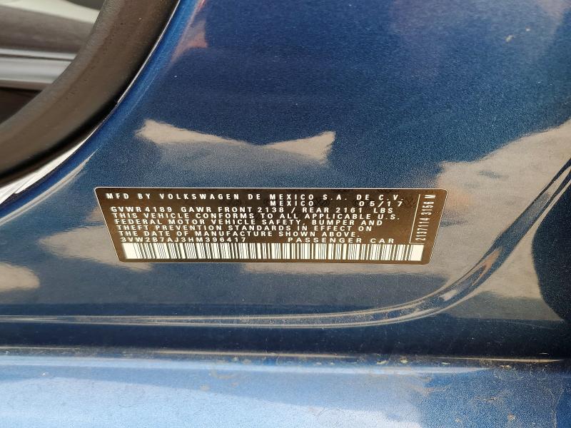 Aukcja sprzedaży 2017 Volkswagen Jetta, vin: 3VW2B7AJ3HM396417, numer aukcji: 50555516