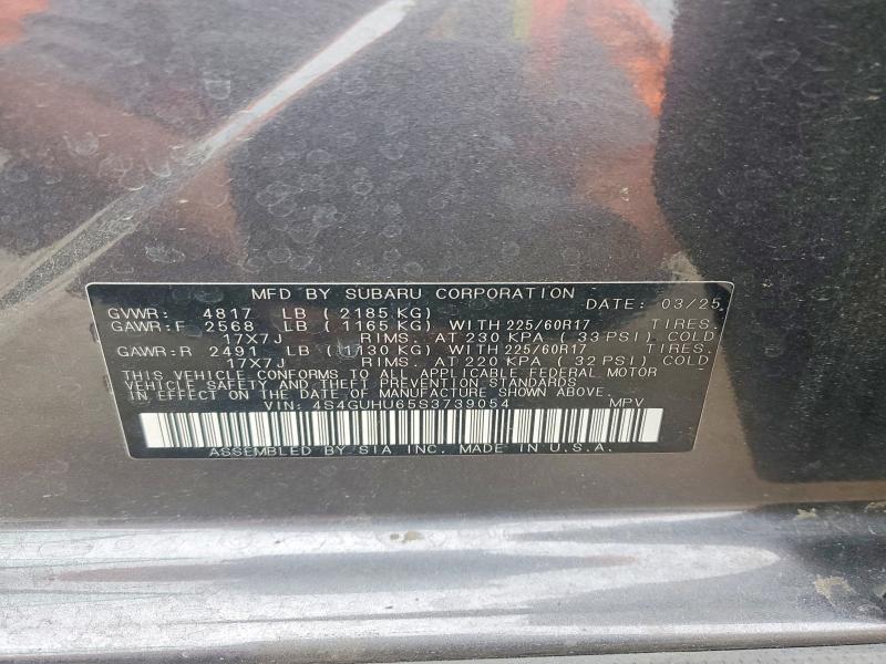 50048696 :رقم المزاد ، 4S4GUHU65S3739054 vin ، 2025 Subaru Crosstrek مزاد بيع