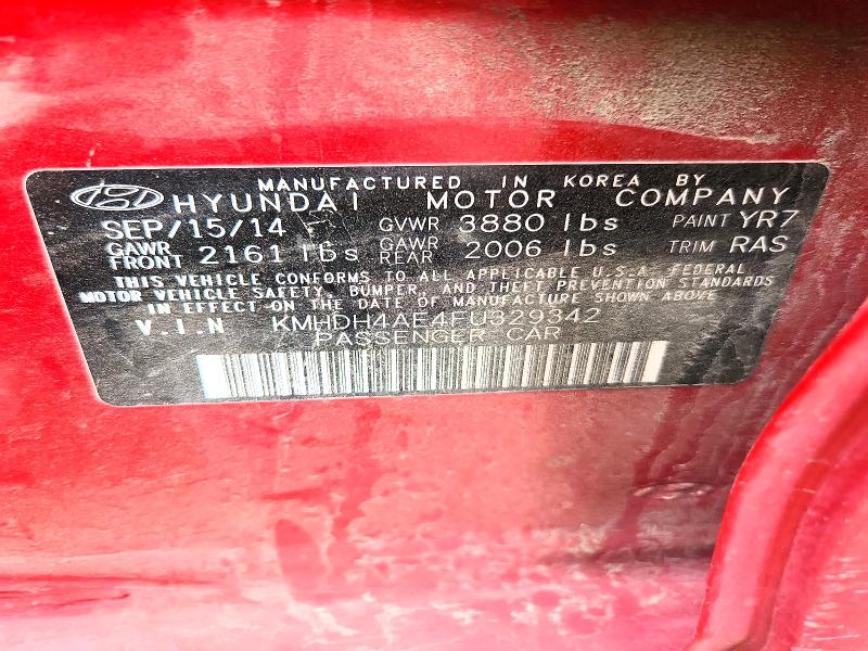 Aukcja sprzedaży 2015 Hyundai Elantra, vin: KMHDH4AE4FU329342, numer aukcji: 50530766