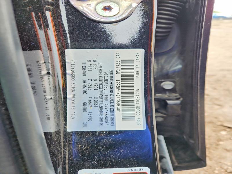 Продажа на аукционе авто 2021 Mazda 3, vin: JM1BPBJY5M1402651, номер лота: 51376636
