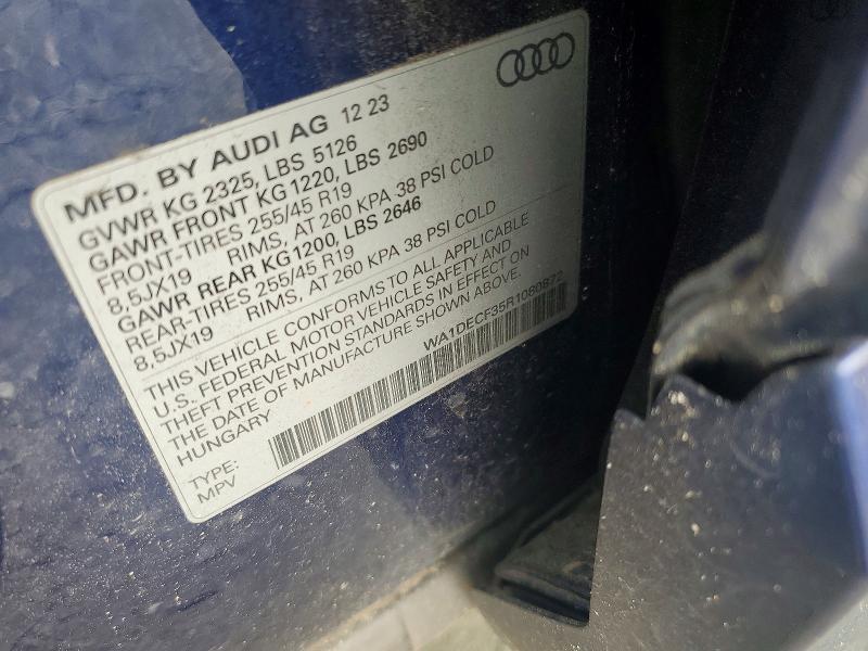 Aukcja sprzedaży 2024 Audi Q3, vin: WA1DECF35R1080872, numer aukcji: 51222936
