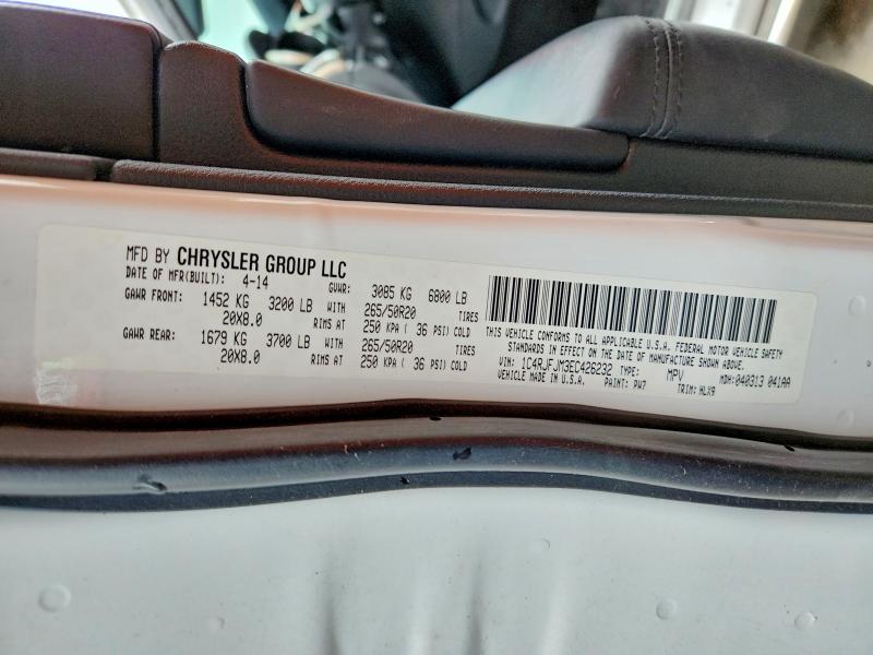 Aukcja sprzedaży 2014 Jeep Grand Cherokee, vin: 1C4RJFJM3EC426232, numer aukcji: 51972306
