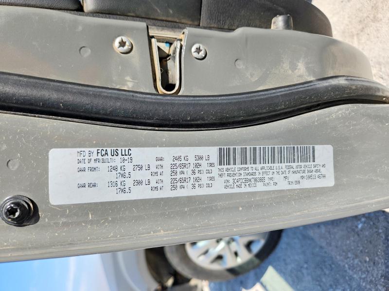 2019 Dodge Journey მანქანა იყიდება აუქციონზე, vin: 3C4PDCBBXKT863865, აუქციონის ნომერი: 49670236