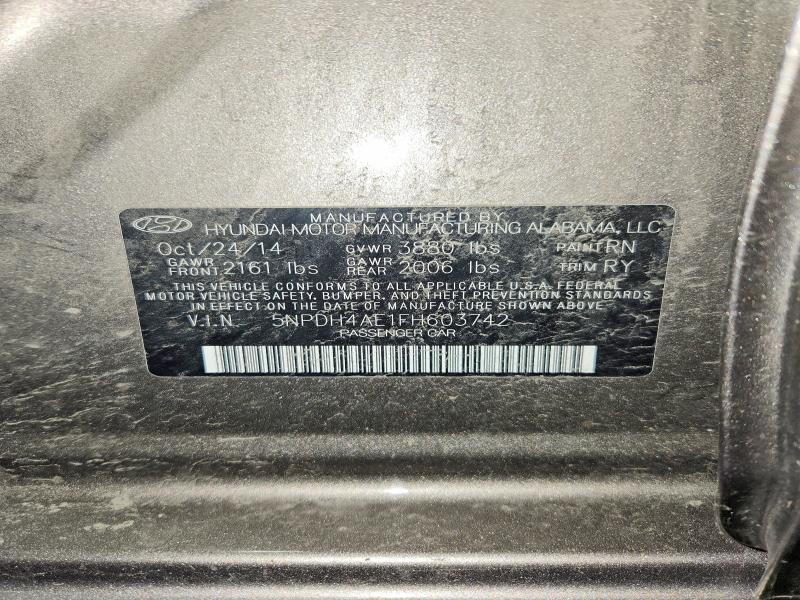 Aukcja sprzedaży 2015 Hyundai Elantra, vin: 5NPDH4AE1FH603742, numer aukcji: 48912136