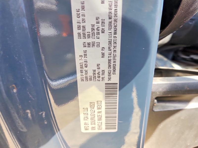 2020 Ram Promaster 3500 მანქანა იყიდება აუქციონზე, vin: 3C6URVJG1LE140528, აუქციონის ნომერი: 46657736
