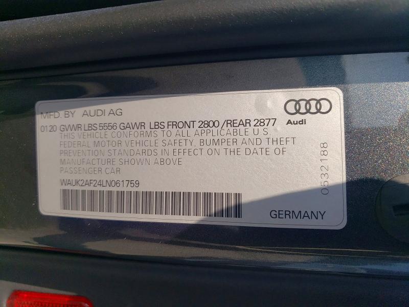 Продажа на аукционе авто 2020 Audi A6, vin: WAUK2AF24LN061759, номер лота: 50563406