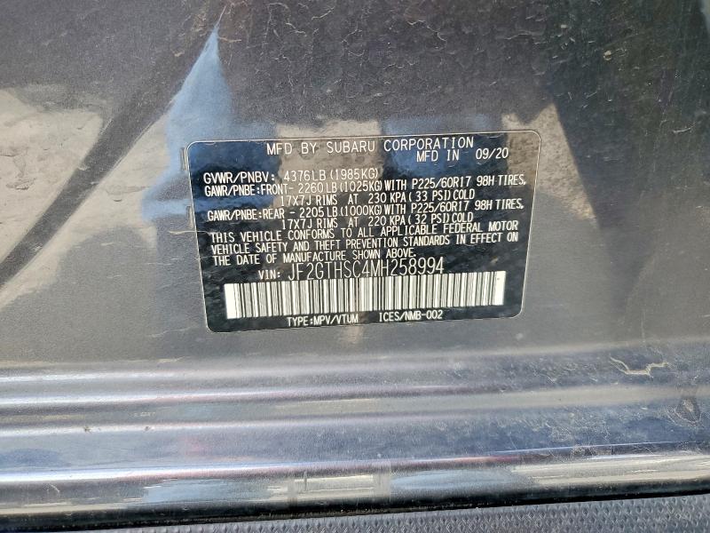 Aukcja sprzedaży 2021 Subaru Crosstrek, vin: JF2GTHSC4MH258994, numer aukcji: 49002876