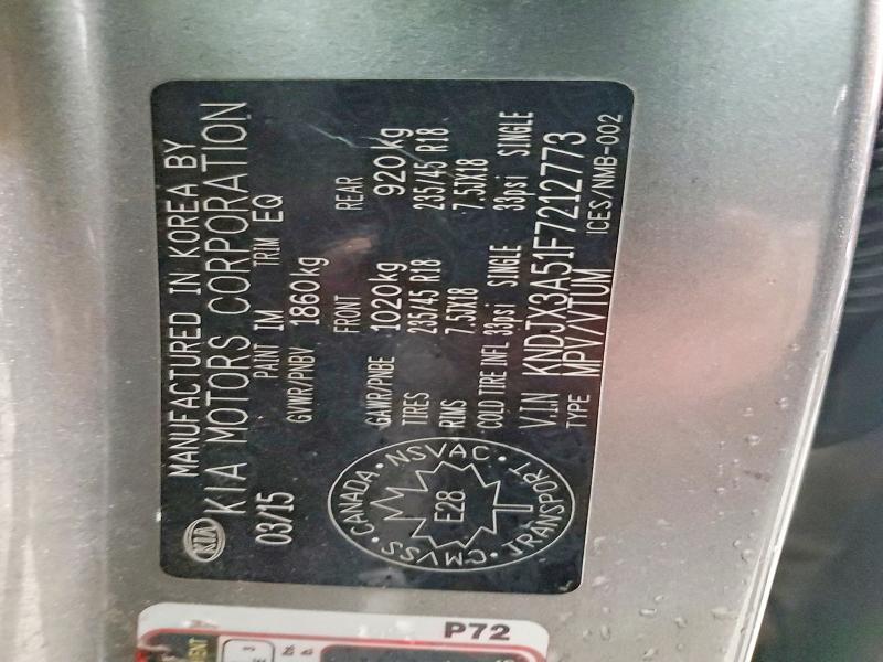 Aukcja sprzedaży 2015 Kia Soul, vin: KNDJX3A51F7212773, numer aukcji: 48711426