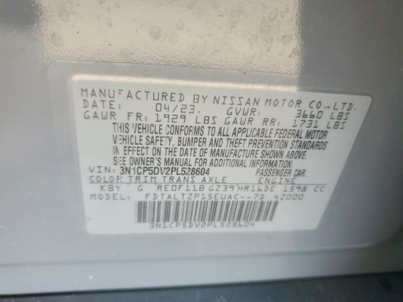 Продажа на аукционе авто 2023 Nissan Kicks, vin: 3N1CP5DV2PL528604, номер лота: 49373466