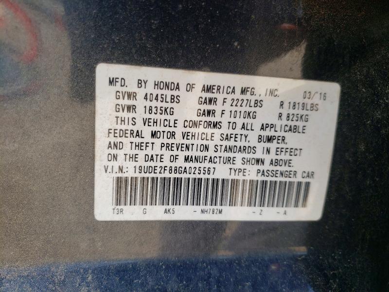 Aukcja sprzedaży 2016 Acura Ilx, vin: 19UDE2F88GA025567, numer aukcji: 50054716