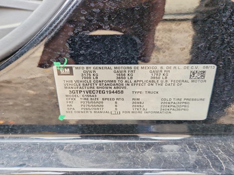 2014 Gmc Sierra მანქანა იყიდება აუქციონზე, vin: 3GTP1VEC7EG194458, აუქციონის ნომერი: 49417246