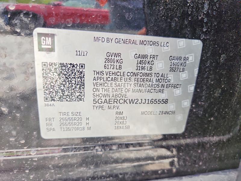 Продаж на аукціоні авто 2018 Buick Enclave, vin: 5GAERCKW2JJ165558, номер лоту: 49451276