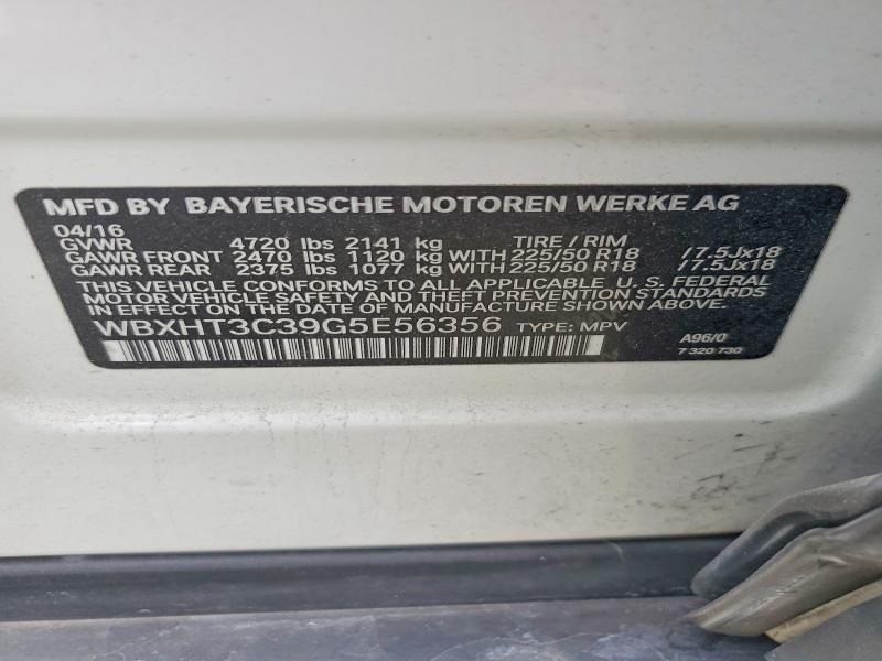 Aukcja sprzedaży 2016 Bmw X1, vin: WBXHT3C39G5E56356, numer aukcji: 51591236