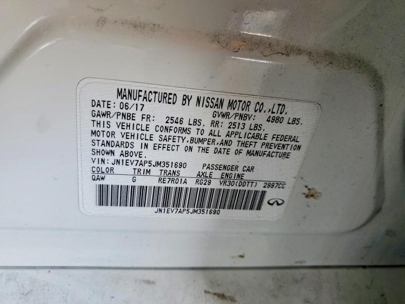 Aukcja sprzedaży 2018 Infiniti Q50, vin: JN1EV7AP5JM351690, numer aukcji: 48542506