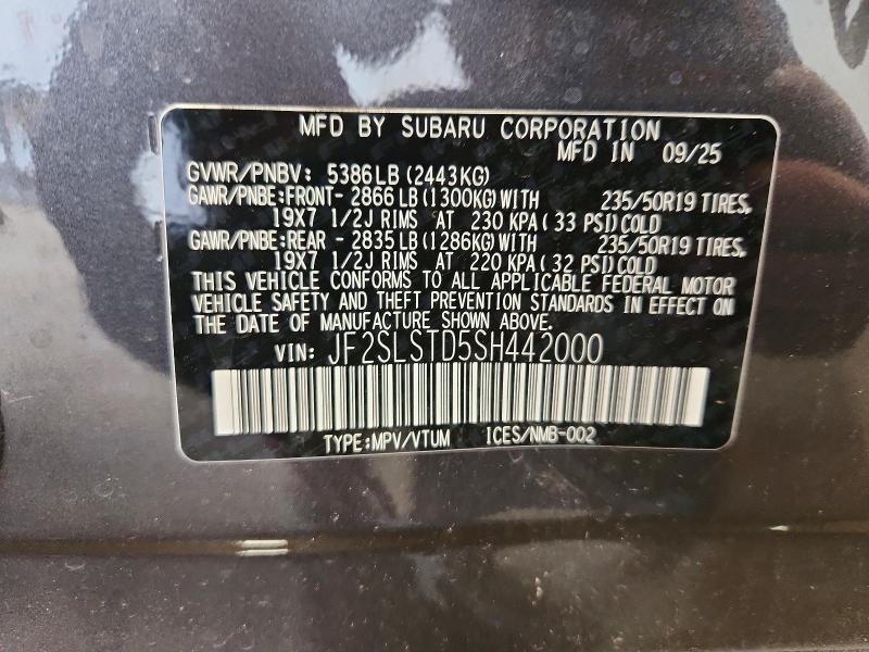 Aukcja sprzedaży 2025 Subaru Forester, vin: JF2SLSTD5SH442000, numer aukcji: 51844926