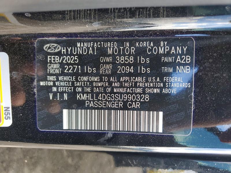 Продаж на аукціоні авто 2025 Hyundai Elantra, vin: KMHLL4DG3SU990328, номер лоту: 51707126