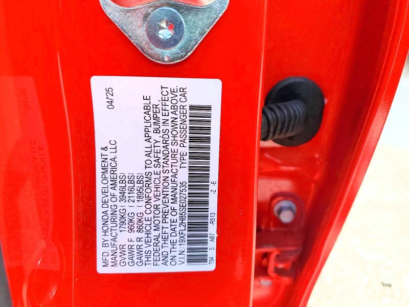 Aukcja sprzedaży 2025 Honda Civic, vin: 19XFL2H85SE027535, numer aukcji: 51904336